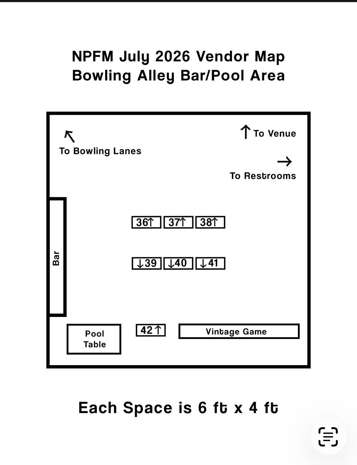 ESB VENDOR BOOTH SPOTS JULY 11 - 12