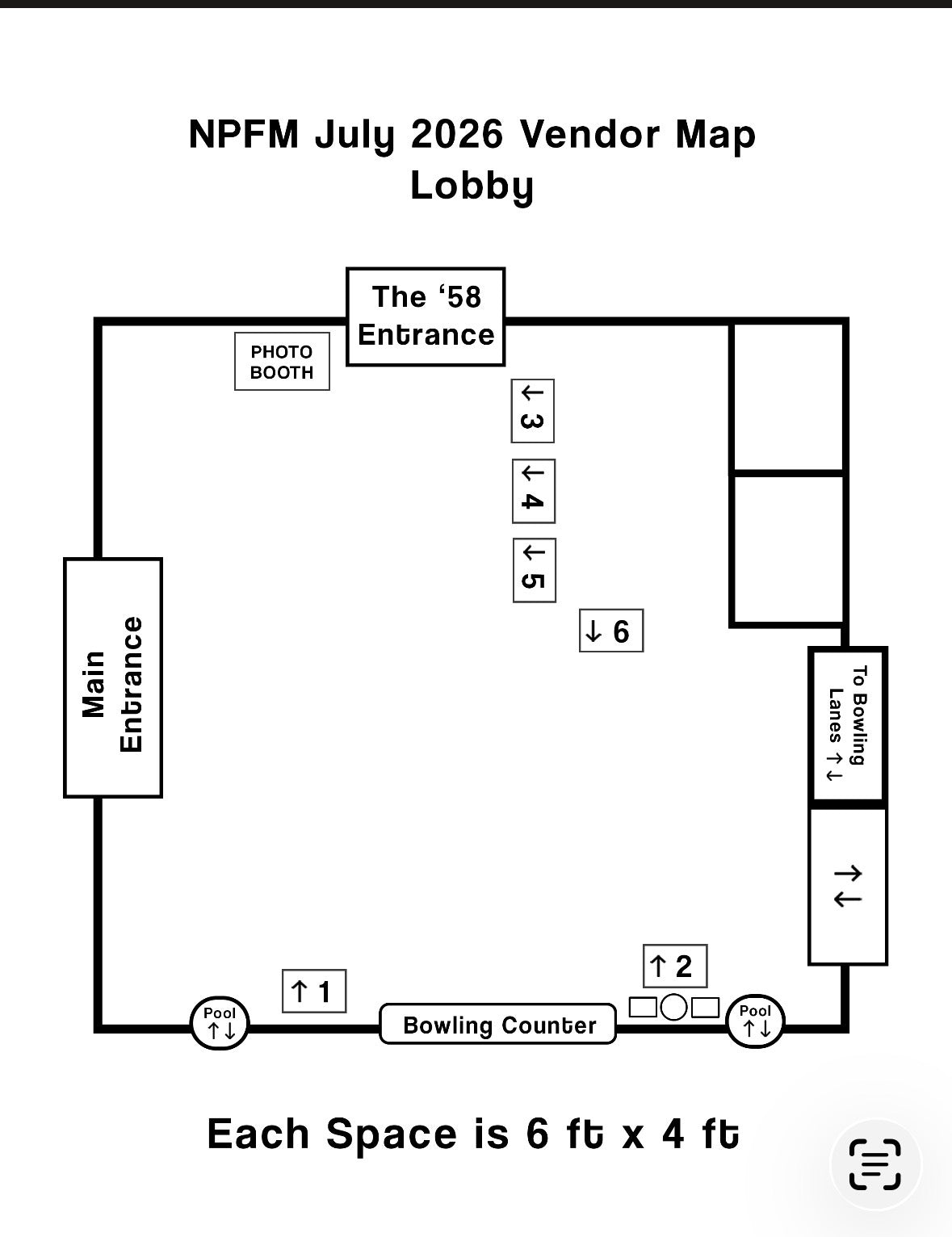 ESB VENDOR BOOTH SPOTS JULY 11 - 12