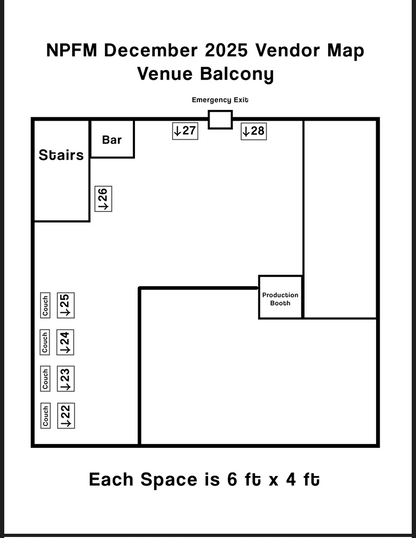 ESB VENDOR BOOTH SPOTS DECEMBER 6TH-7TH