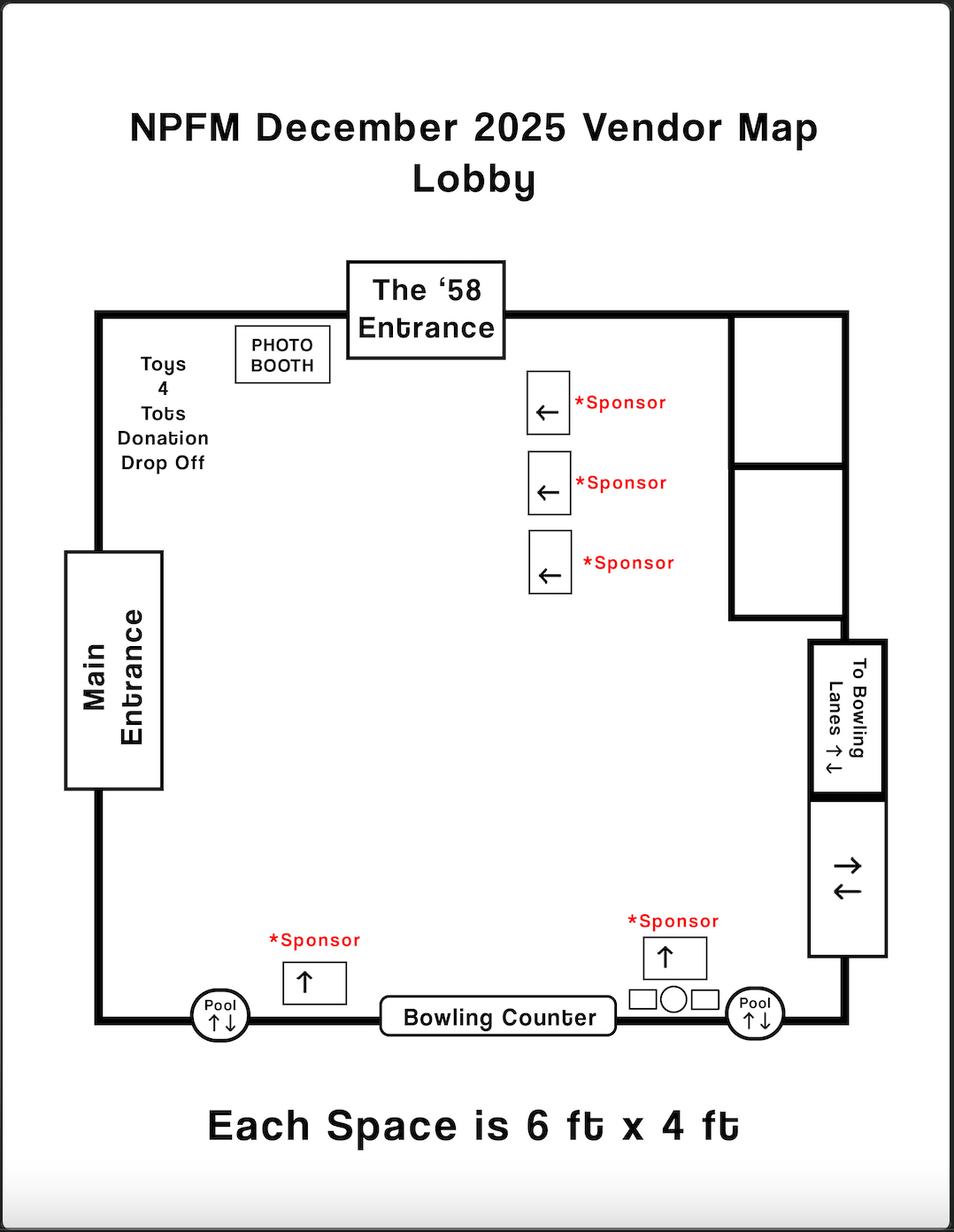 ESB VENDOR BOOTH SPOTS DECEMBER 6TH-7TH